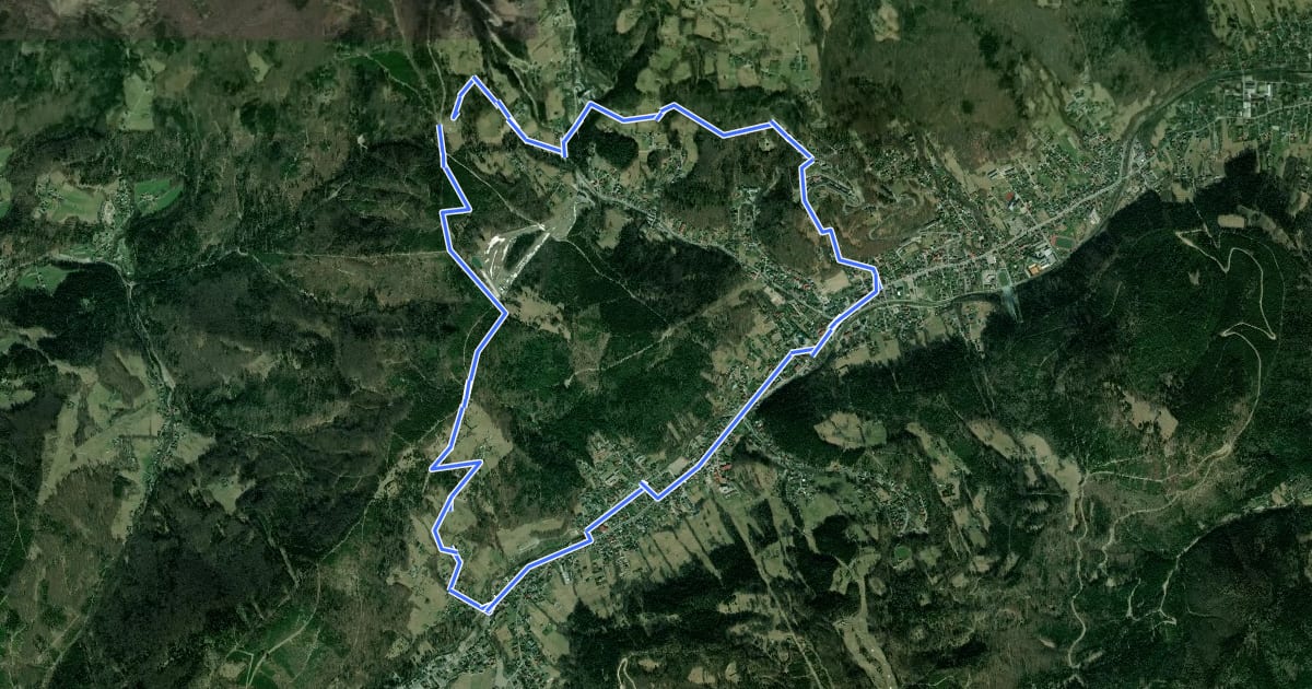 Маршрут Beskid на спутниковом снимке