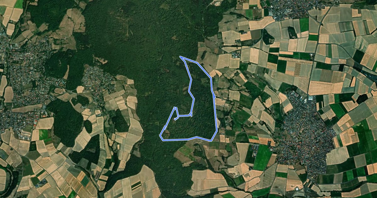 Маршрут Besse - Mitte Deutschlands, Naturparkweg 3 на спутниковом снимке