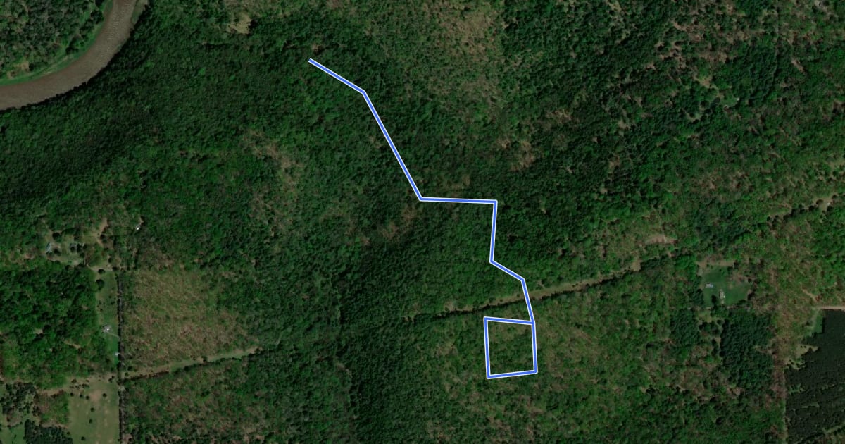 Маршрут Bessie Dewey trail на спутниковом снимке