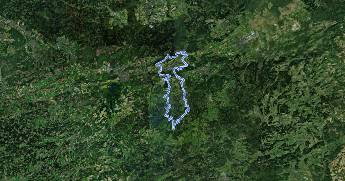 Маршрут Bestwiger Panoramaweg на спутниковом снимке