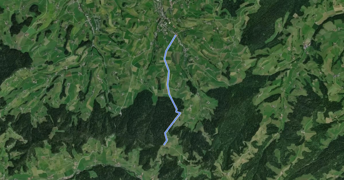 Маршрут Bettler - Eriswil Hinterdorf на спутниковом снимке