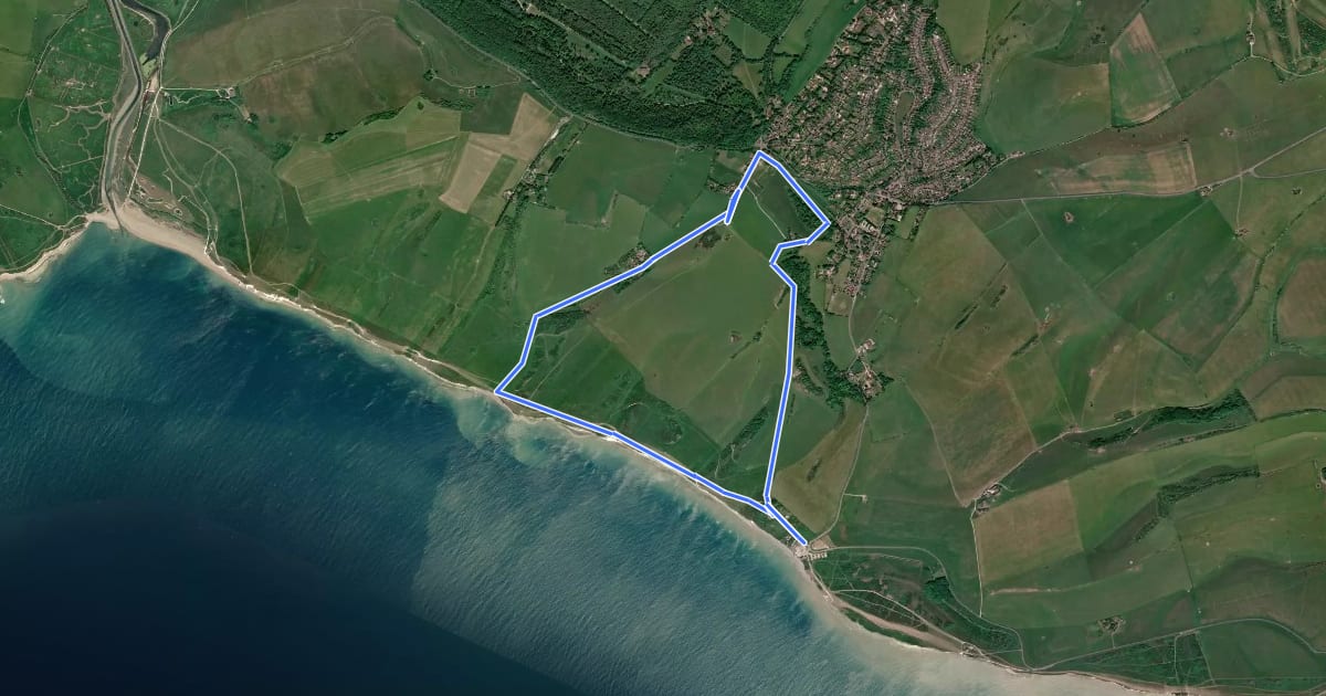 Маршрут Between The South Downs and the Sea Circular Walk, South Downs East на спутниковом снимке