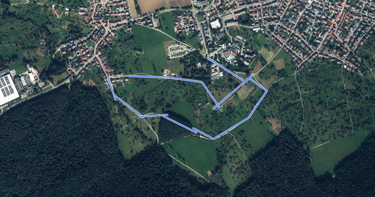 Маршрут Beurener AlbtraufTour 1 Zum Schelmenwasen на спутниковом снимке