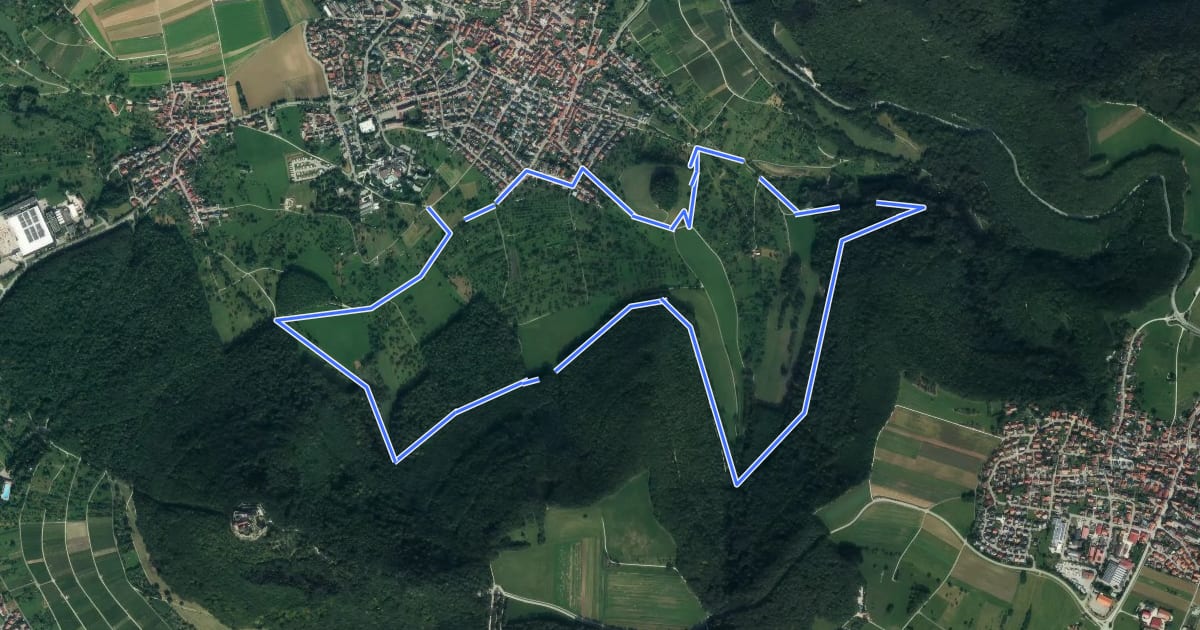 Маршрут Beurener AlbtraufTour 4 Zum Philosophenweg на спутниковом снимке