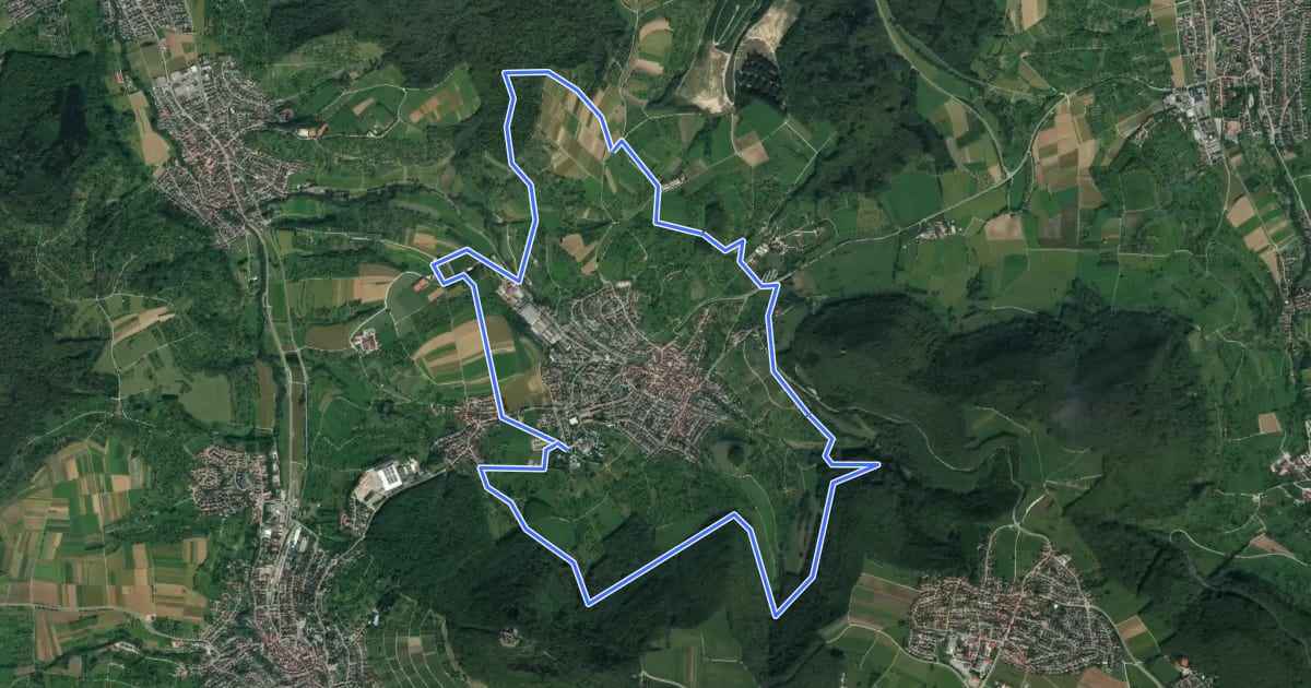 Маршрут Beurener AlbtraufTour 5 Rund um Beuren на спутниковом снимке
