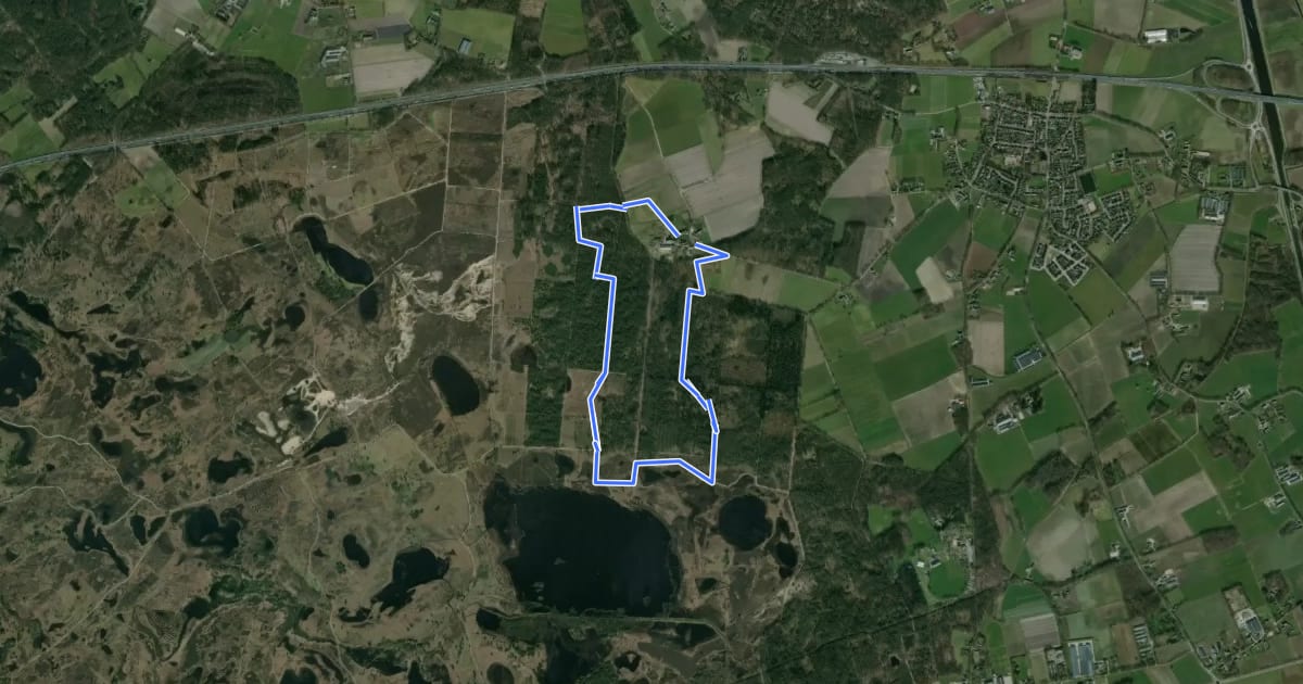 Маршрут Beuvenroute 5 km на спутниковом снимке