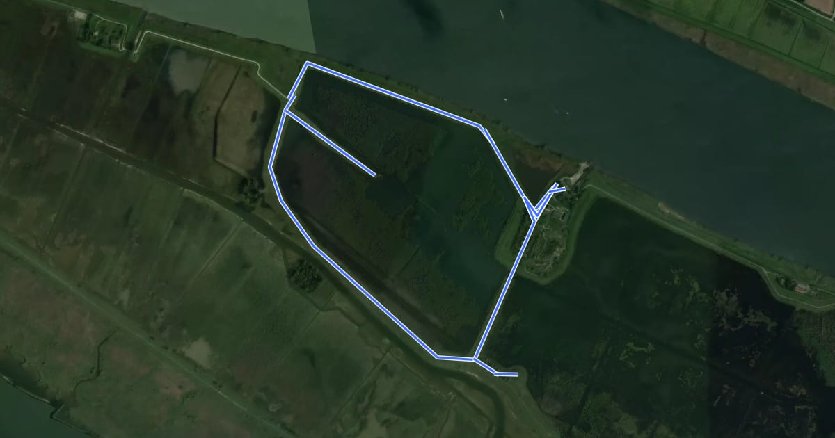Маршрут Beverroute op Tiengemeten на спутниковом снимке