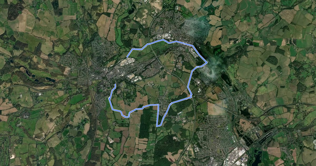 Маршрут Beyond Hartham Common на спутниковом снимке