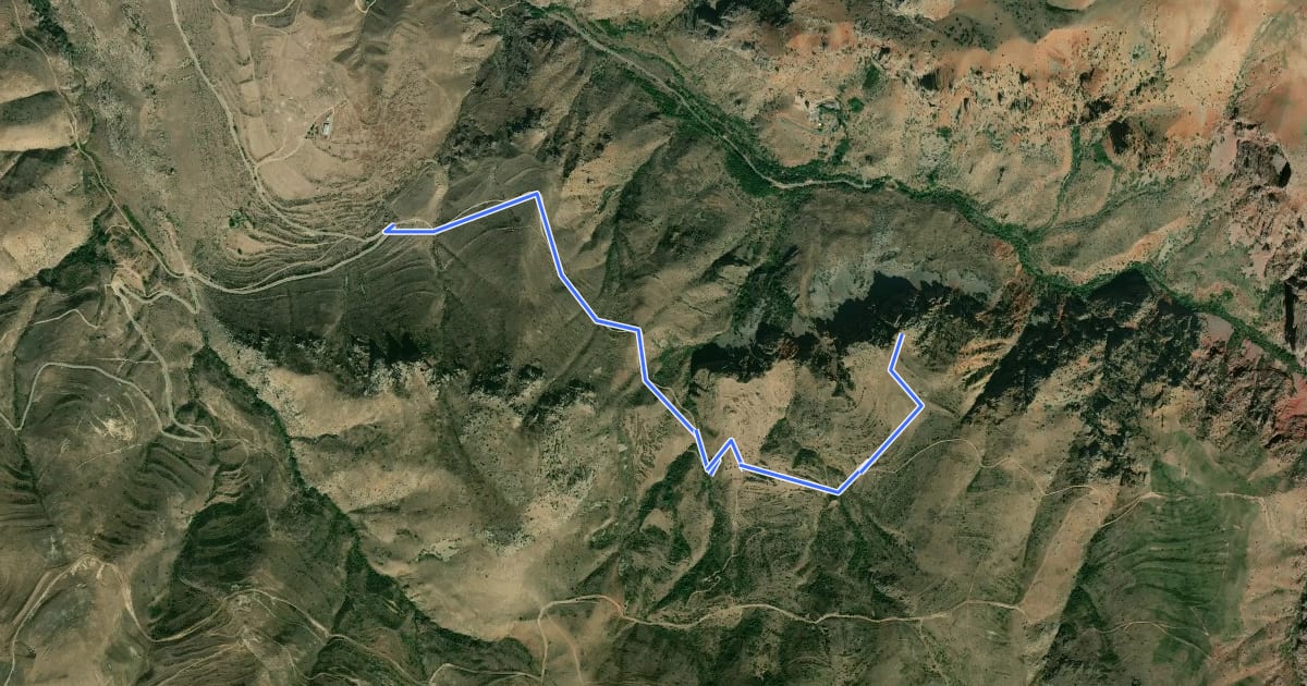 Маршрут Bezoar Goat Trail на спутниковом снимке