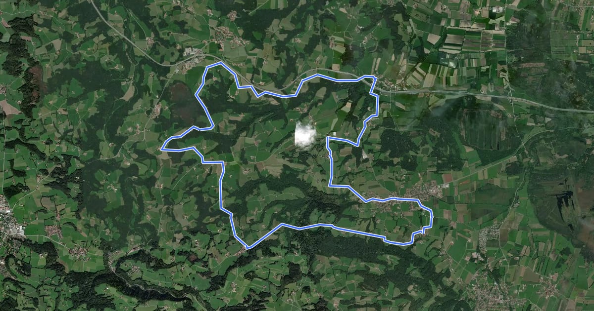 Маршрут BF 18 - Panoramarunde на спутниковом снимке