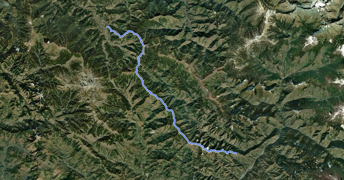 Маршрут Bhaderwah to Saluni на спутниковом снимке