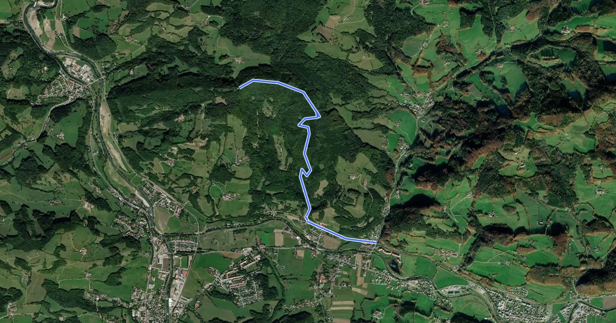 Маршрут Bhf Wiesenfeld-Schwarzenbach - Stockerhütte на спутниковом снимке
