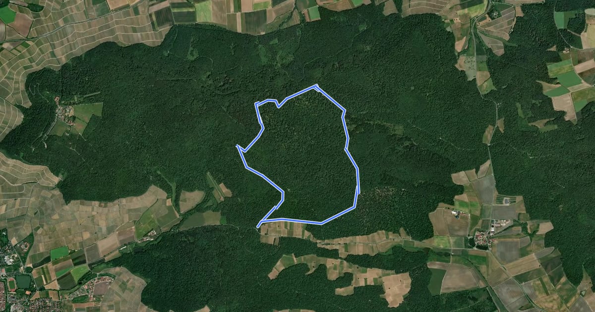 Маршрут Bibartweg на спутниковом снимке