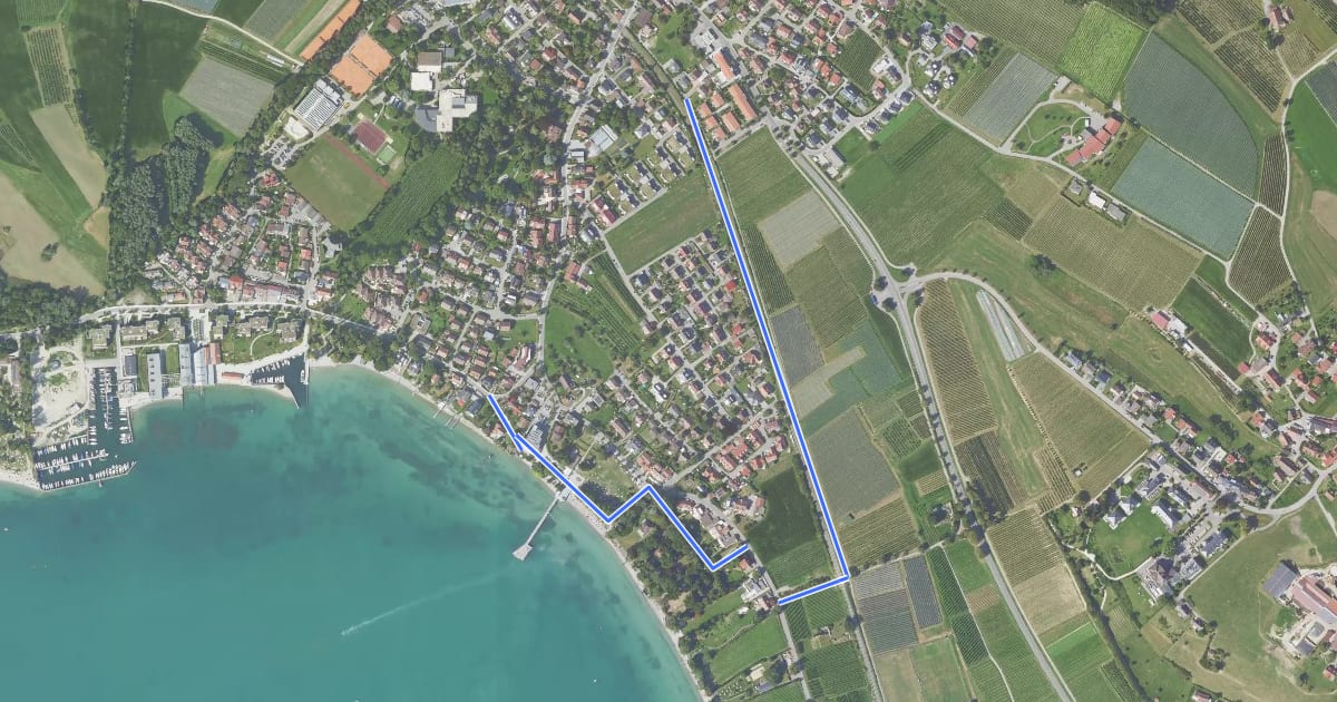 Маршрут Bibelweg на спутниковом снимке