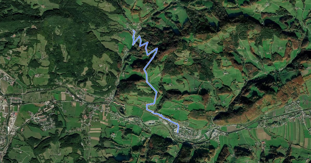 Маршрут Bibelweg St. Veit - Schwarzenbach на спутниковом снимке