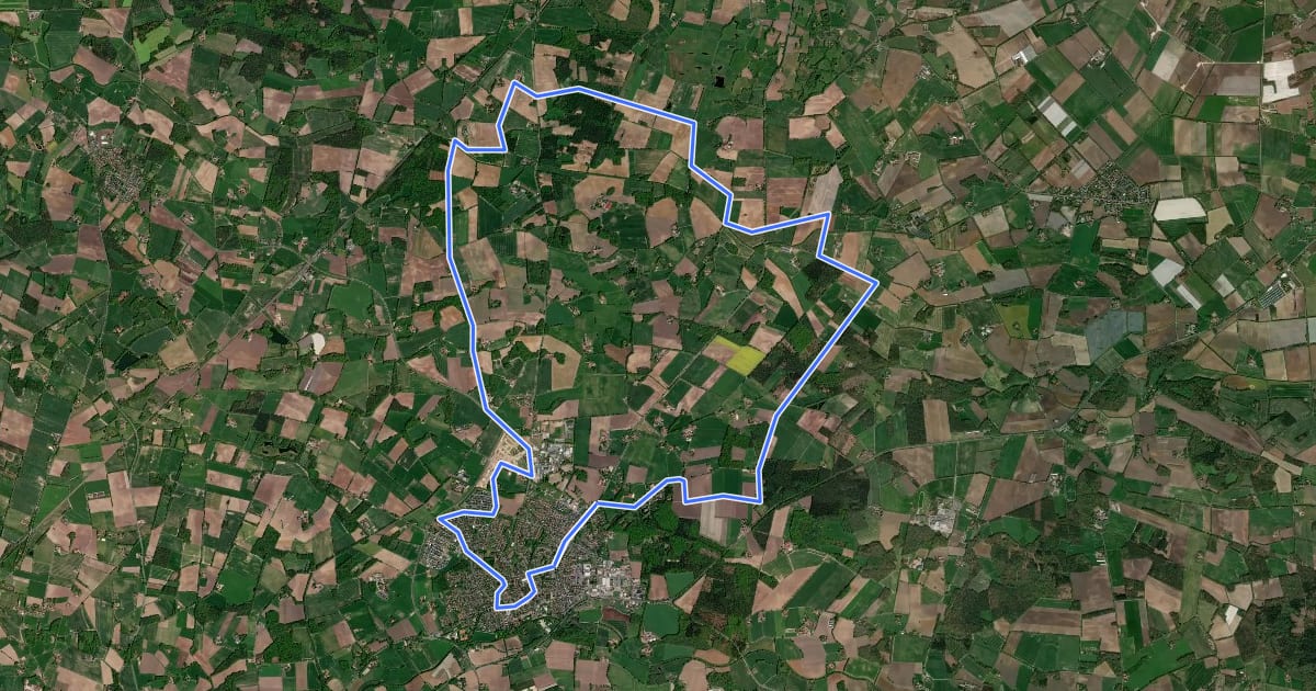 Маршрут Biberroute 2 на спутниковом снимке