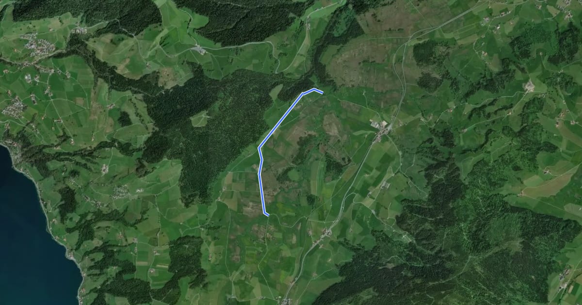 Маршрут Bibersteg - Bubrugg на спутниковом снимке