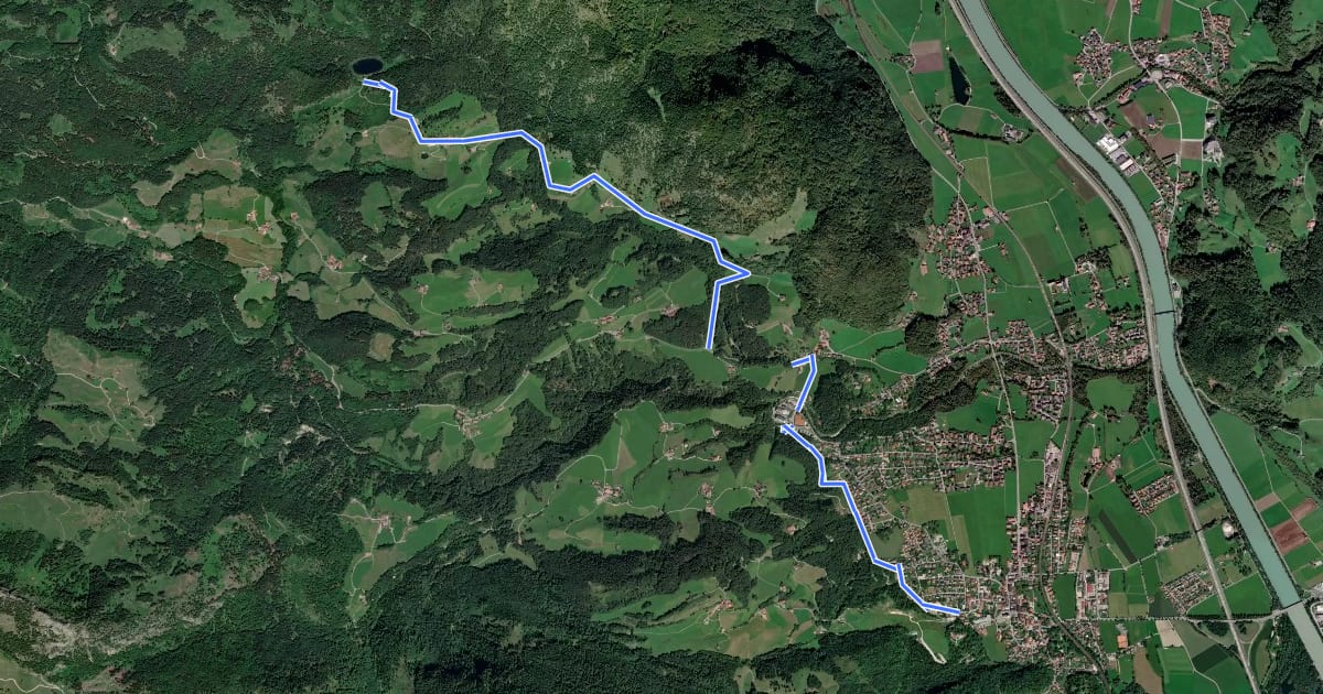 Маршрут Bichlersee на спутниковом снимке