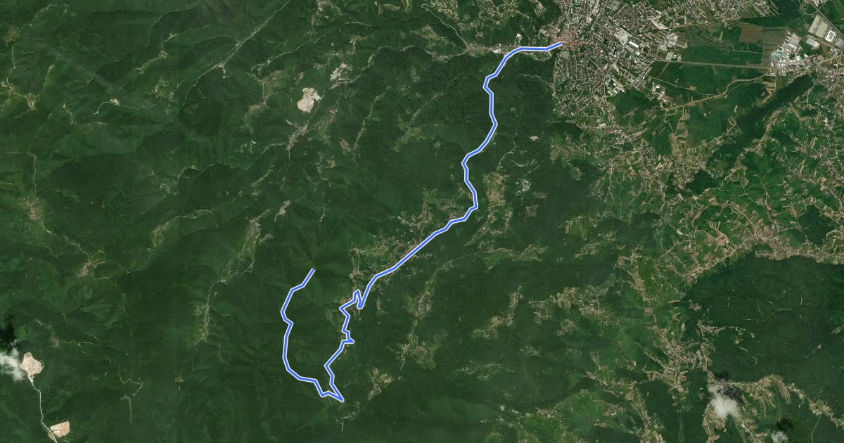 Маршрут Biciklistička ruta 2 на спутниковом снимке