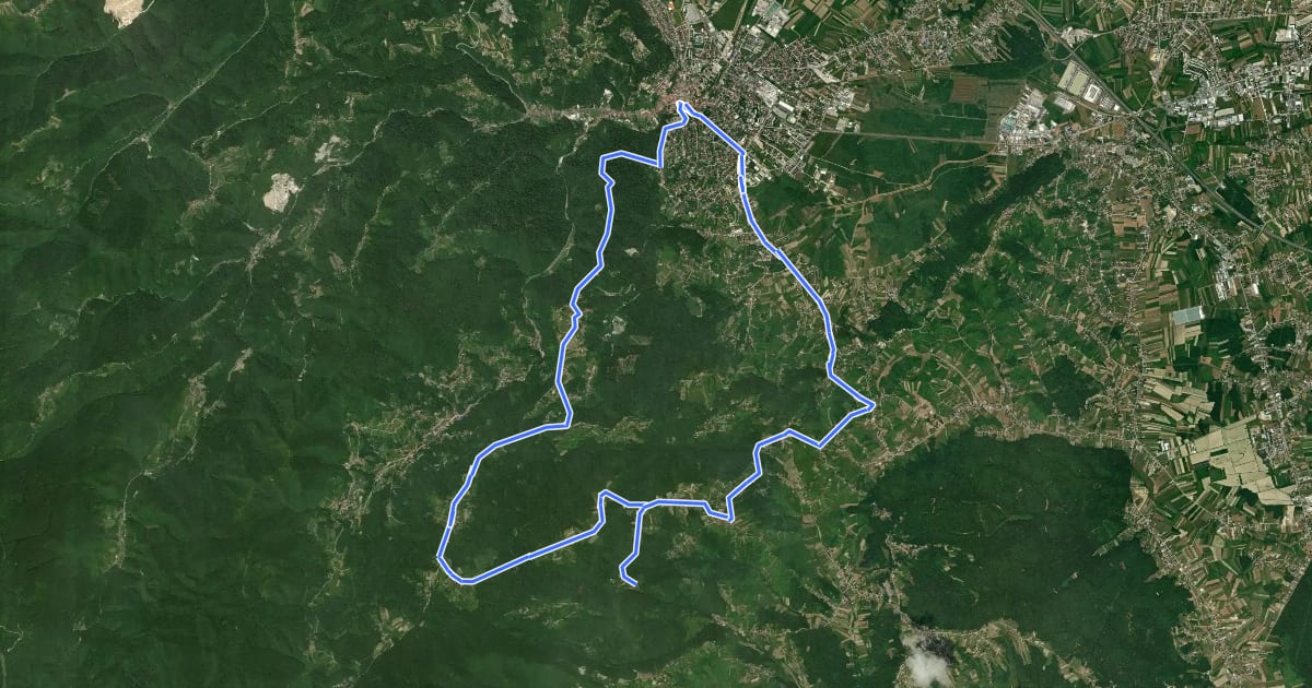 Маршрут Biciklistička ruta 4 на спутниковом снимке