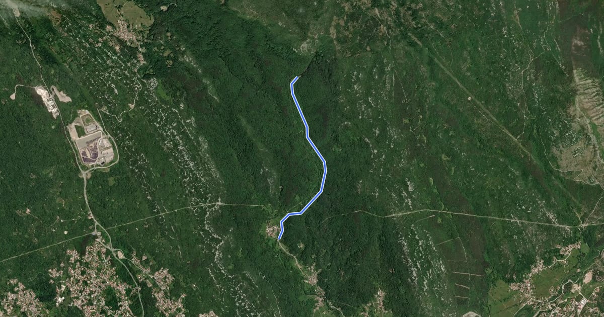 Маршрут Biciklistička staza Rječina на спутниковом снимке