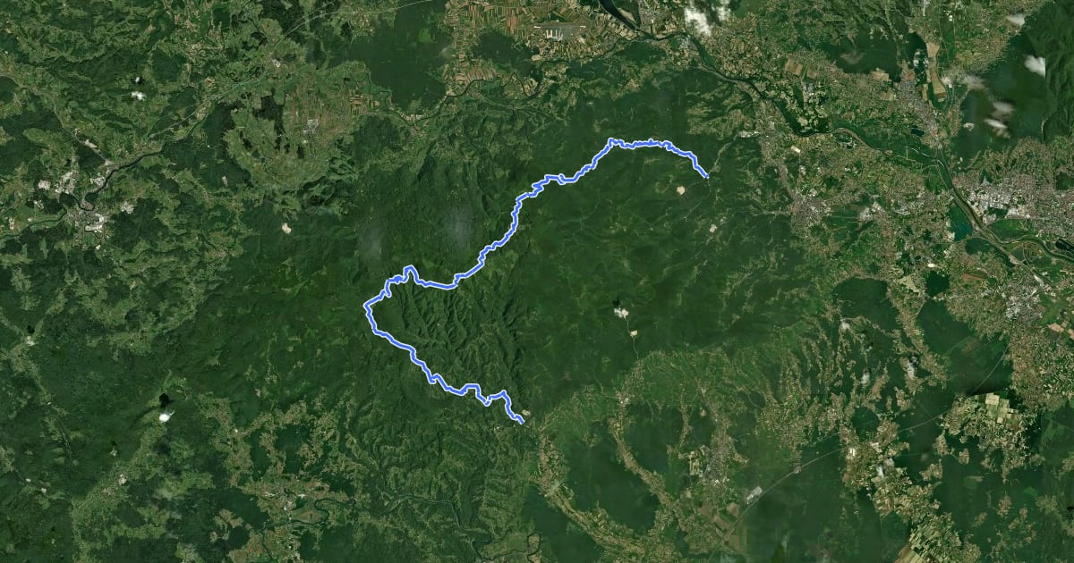 Маршрут Biciklistička staza Samobor 1b на спутниковом снимке