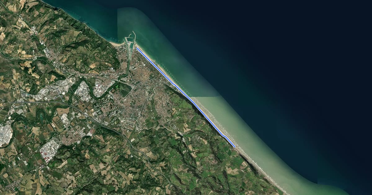 Маршрут Bicipolitana Porto - Fosso Sejore на спутниковом снимке