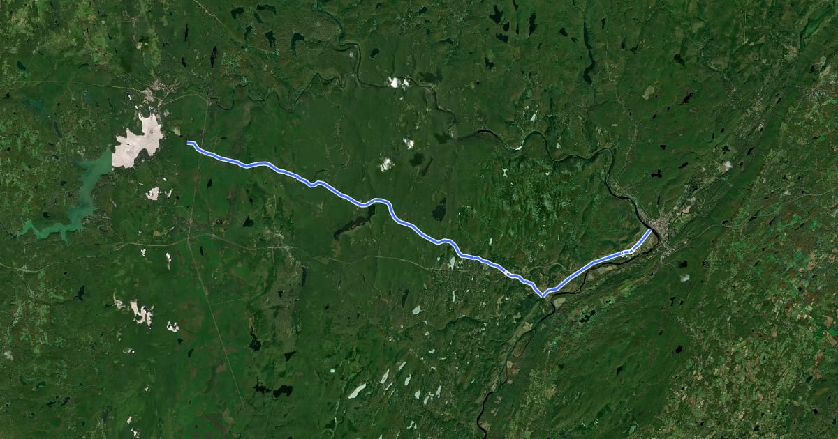 Маршрут BicyclePA Route Y1 на спутниковом снимке