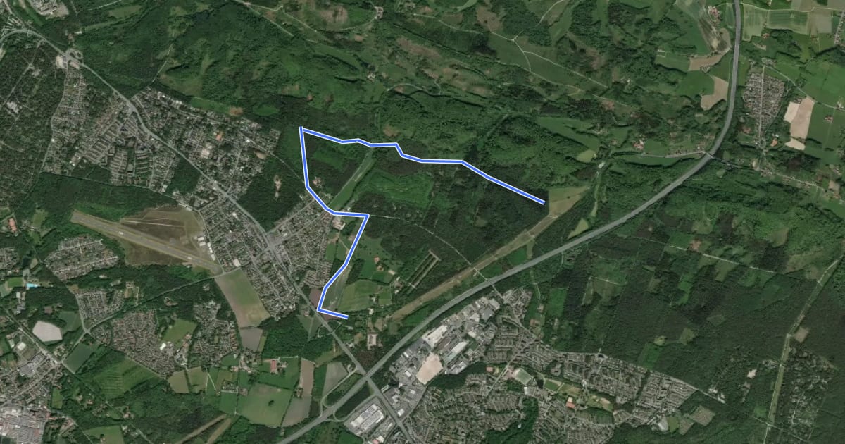 Маршрут Bielefelder Lämmerweg: Rundtour 2 (Eisgrund - B68) на спутниковом снимке