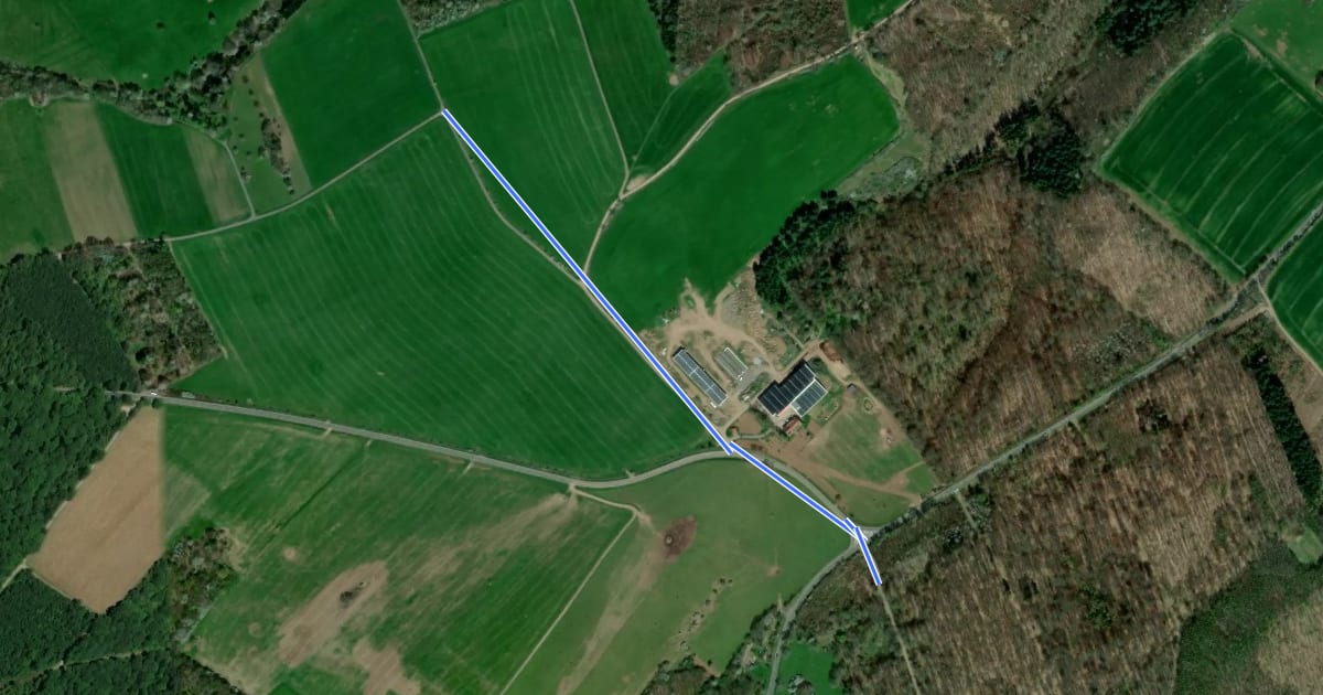 Маршрут Bienen-Erlebnispfad на спутниковом снимке