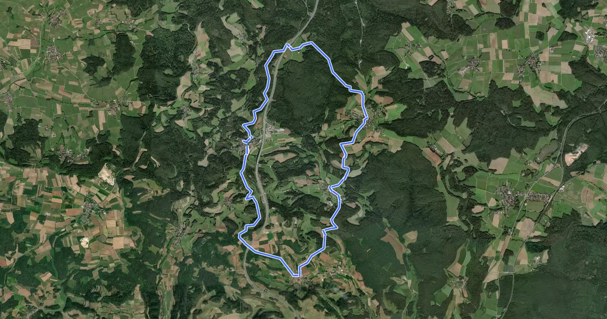 Маршрут Bierquellen-Wanderweg на спутниковом снимке