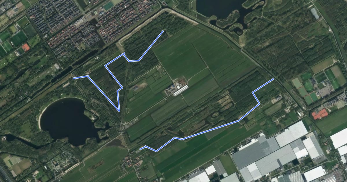 Маршрут Bieslandroute на спутниковом снимке