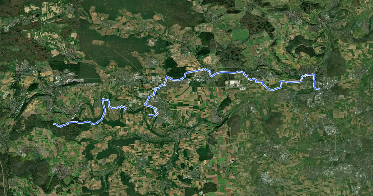 Маршрут Bietigheimer Weg на спутниковом снимке