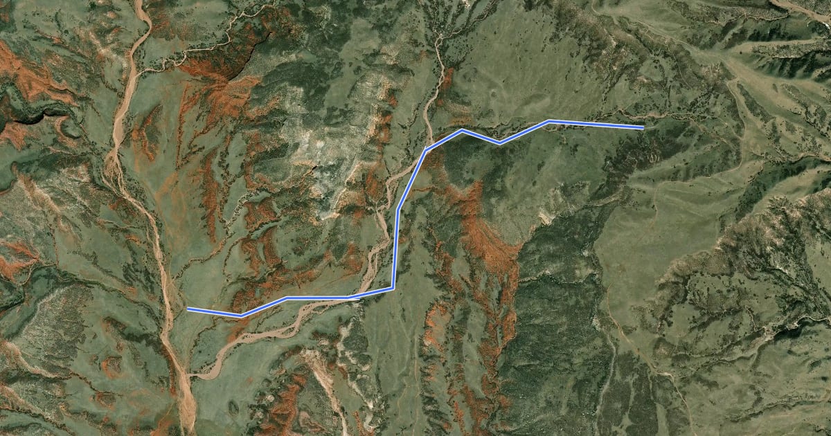 Маршрут Big Hole Wash Trail на спутниковом снимке