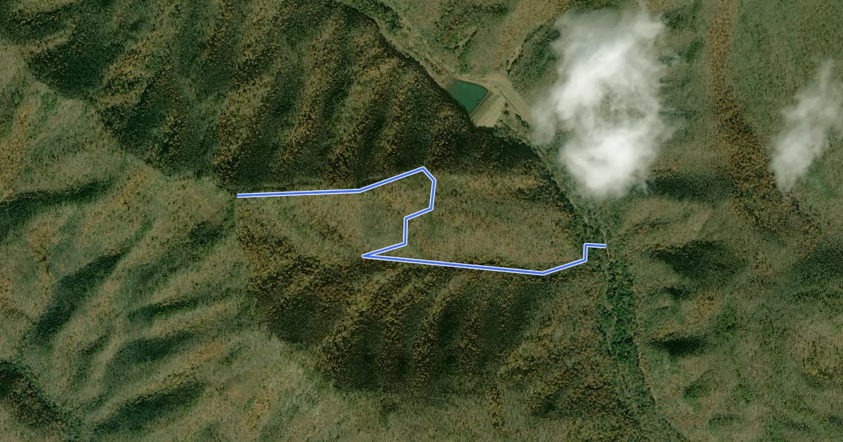 Маршрут Big Hollow Trail на спутниковом снимке
