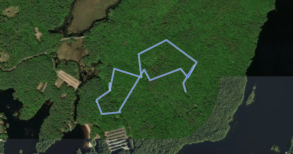 Маршрут Big Island Trail Loop на спутниковом снимке