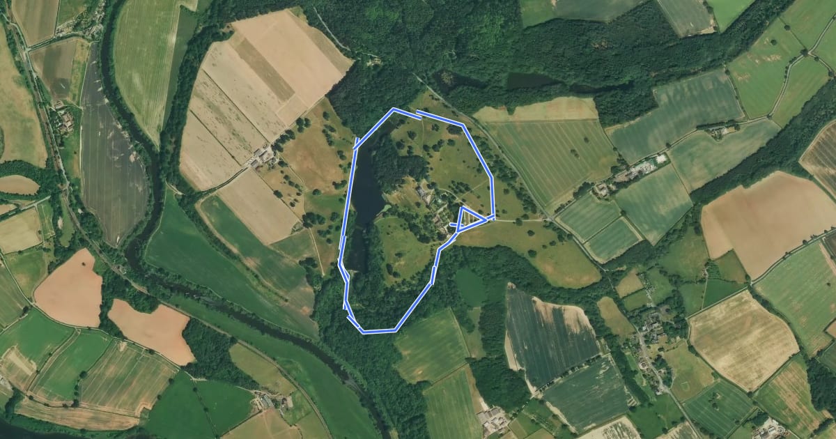 Маршрут Big Pool and Dingle Walk, Dudmaston Estate на спутниковом снимке