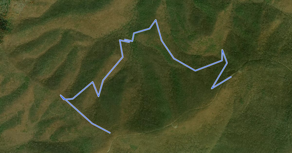 Маршрут Big Run Loop Trail на спутниковом снимке