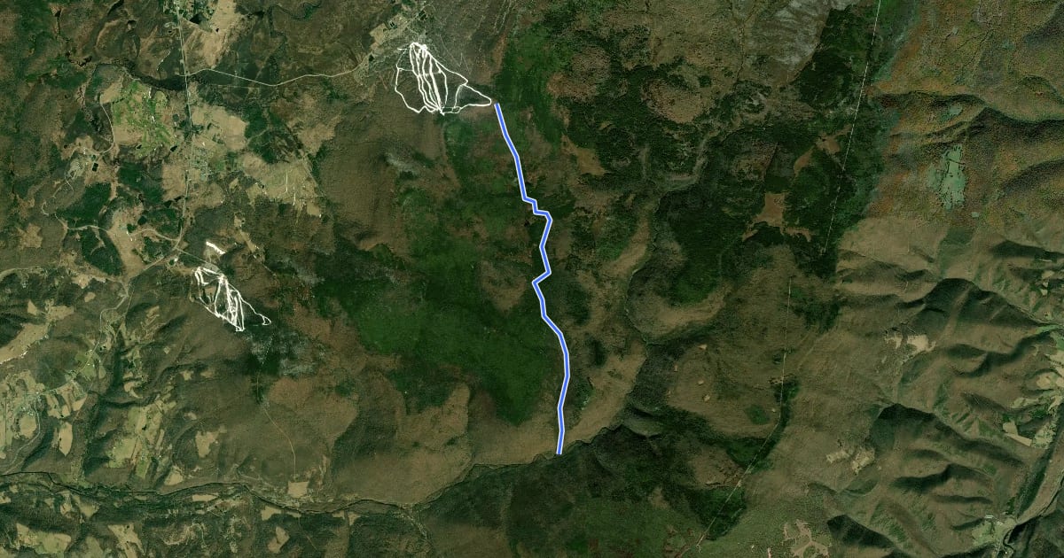 Маршрут Big Stonecoal Trail на спутниковом снимке