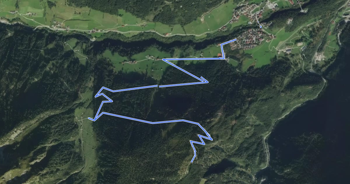 Маршрут Bike & Hike Gamshütte на спутниковом снимке