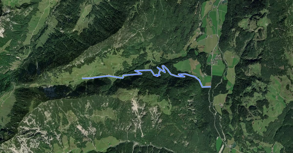 Маршрут Bike & Hike Kohlalm на спутниковом снимке