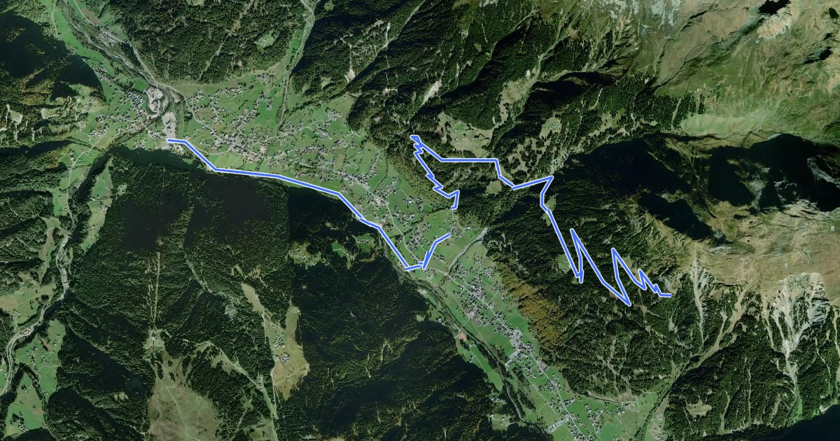 Маршрут Bike & Hike Tour на спутниковом снимке