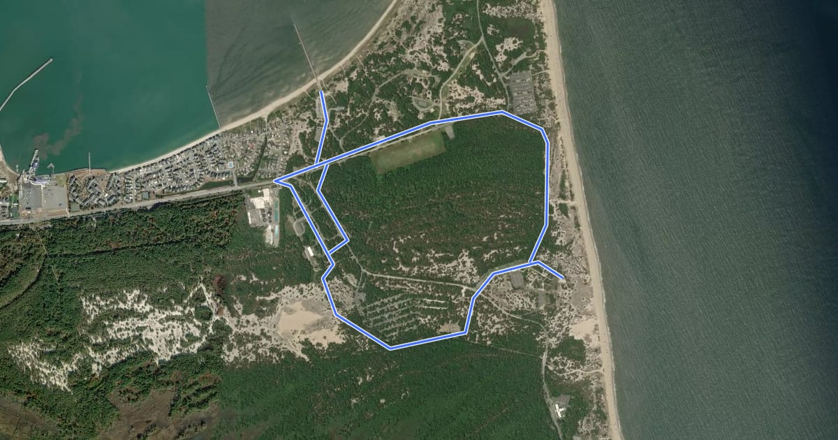 Маршрут Bike Loop на спутниковом снимке