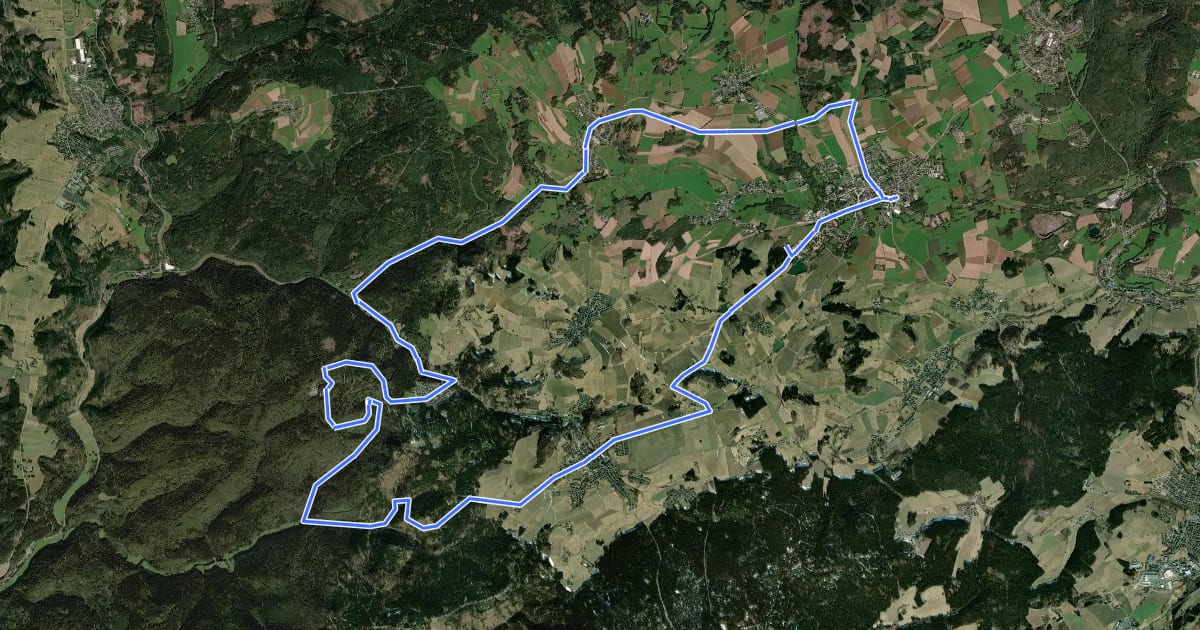 Маршрут Bike-Netz 2: Tausender на спутниковом снимке