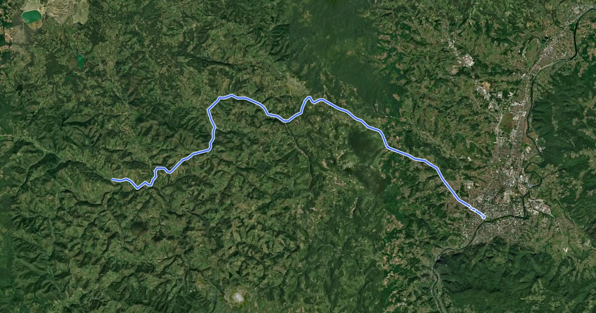 Маршрут Bike Route 2 BL - Bronzani Majdan на спутниковом снимке