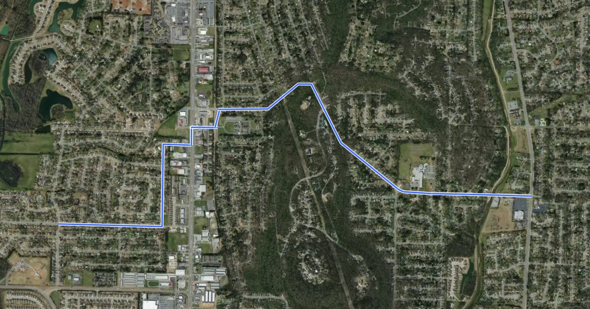 Маршрут Bike Route 22 на спутниковом снимке