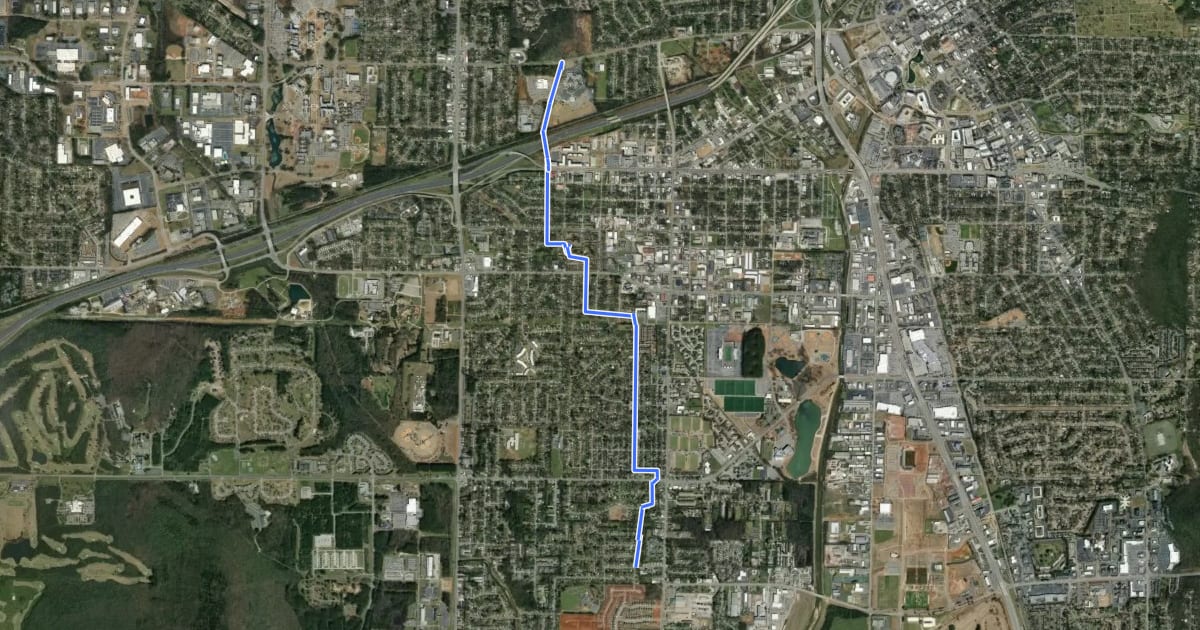 Маршрут Bike Route 49 на спутниковом снимке