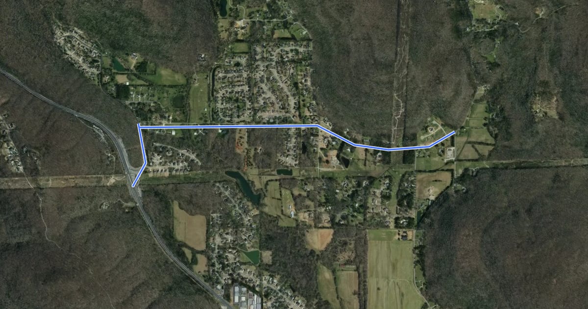 Маршрут Bike Route 52 на спутниковом снимке