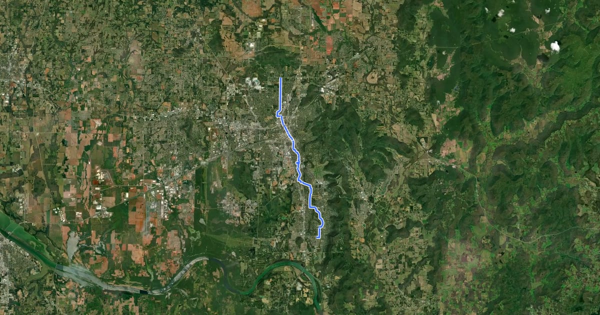 Маршрут Bike Route 59 на спутниковом снимке