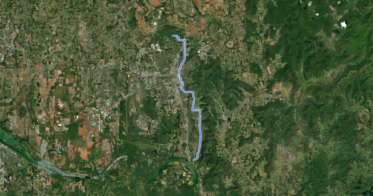 Маршрут Bike Route 69 на спутниковом снимке